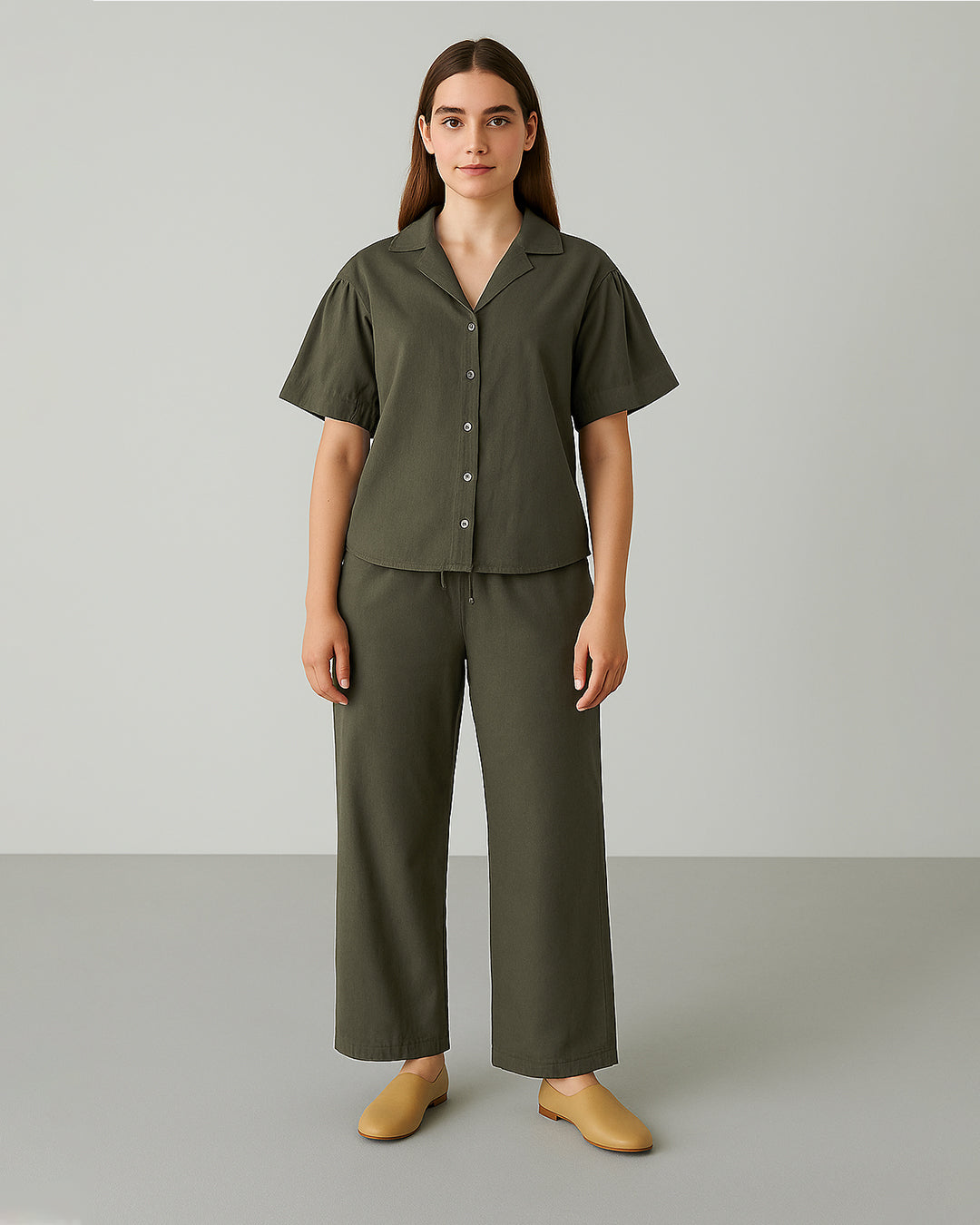 Zelig Branded Olive Green Co-Ord Set WCS-13