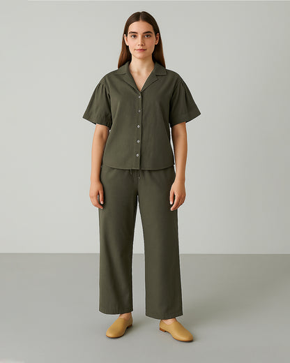 Zelig Branded Olive Green Co-Ord Set WCS-13