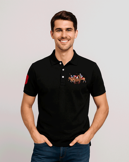 Ralp Laren Branded Polo T-shirt Black Color Mpt-33