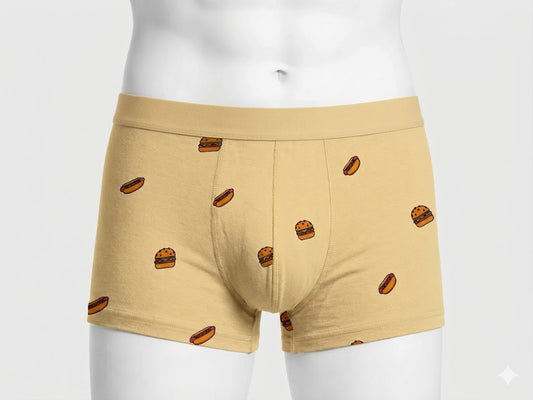 Celios Branded Men’s "Foodie Fun" Premium Boxer - Peach BR-16