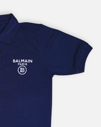 Balmen Pars Branded Polo T-shirt Navy Blue Color Mpt-28