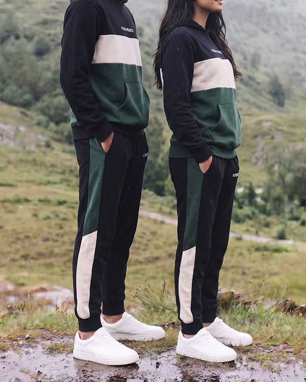 Primk Branded Winter Unisex Pemimum Fleece Tracksuit Co-ord set– Black | Green | Off-White UCS-01