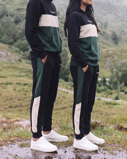 Primk Branded Winter Unisex Pemimum Fleece Tracksuit Co-ord set– Black | Green | Off-White UCS-01