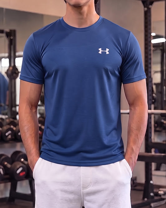 Under Armr Men’s Performance Crew Neck Dry Fit T-Shirt - Blue MDT-28
