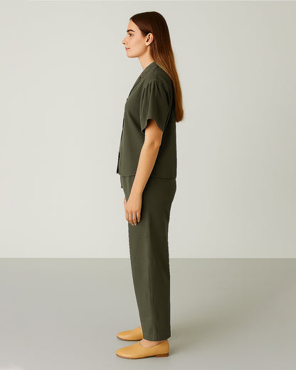 Zelig Branded Olive Green Co-Ord Set WCS-13