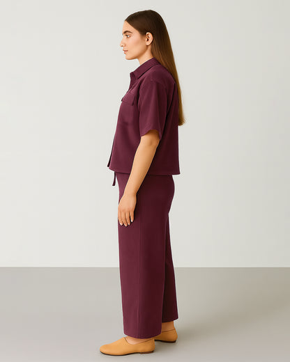 Spark Branded Women’s Premium Co-ord Set – Maroon WCS-27