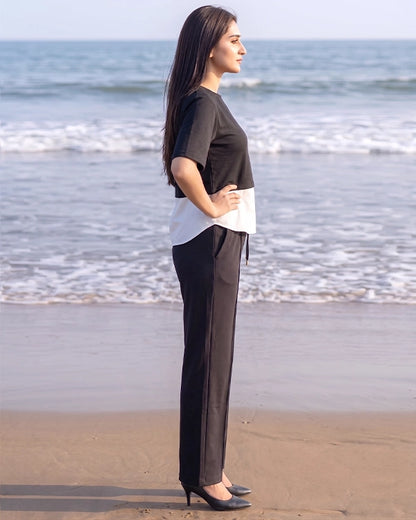 Branded Women's Co-ord Set Black Color WCS-42