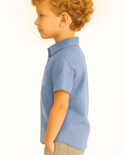 TILTY Branded Boy's Blue Color Shirt Half Sleeves BS-08