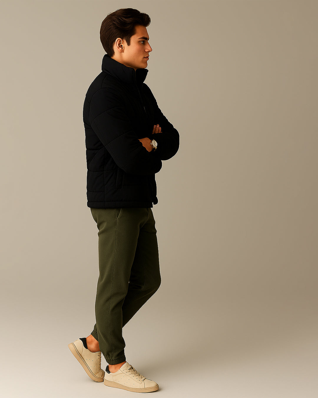 ZELIG Branded Men’s Premium Puffer Jacket – Black MWJ-06