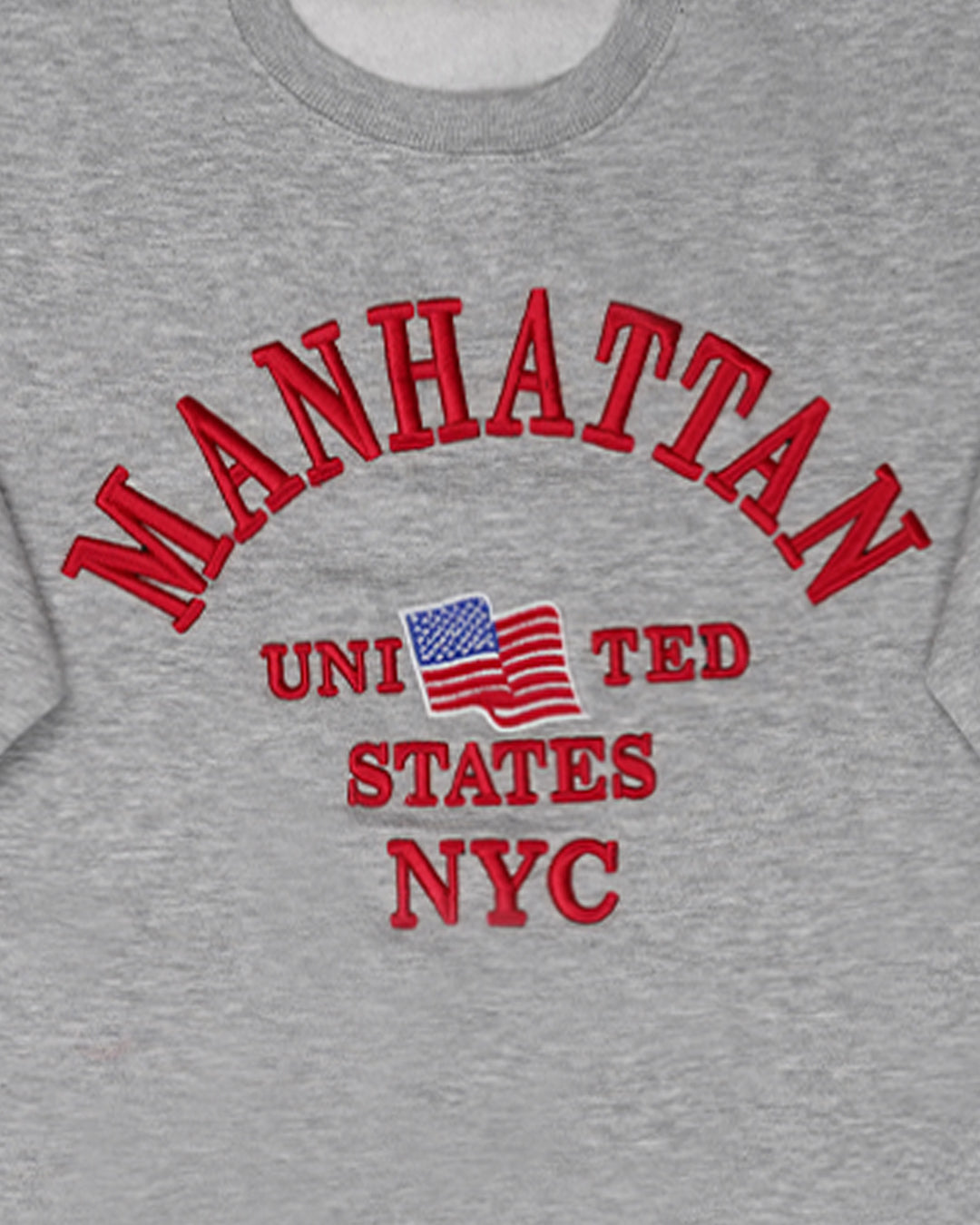 ZARRAA Premium Manhattan NYC Kids’ Embroidered Sweatshirt – Grey Branded  KSWT-05