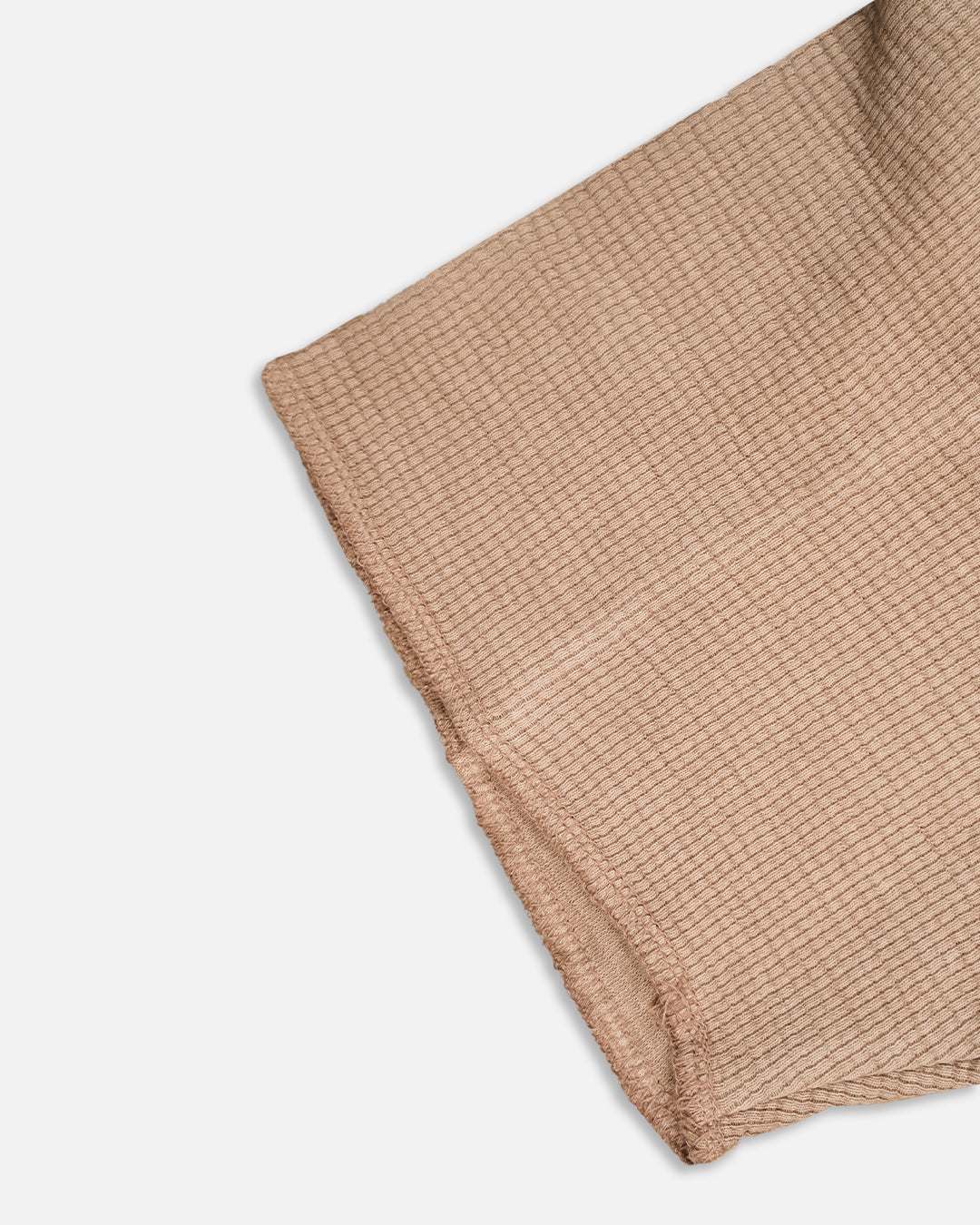 BERSK Men's Beige Textured Knit T-Shirt Drop Sholuder Mt-05