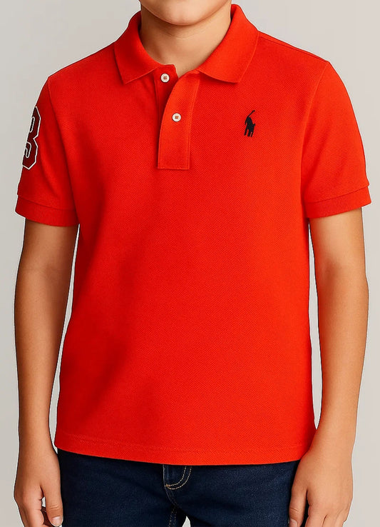 US Pollo Branded Boy's Polo T-shirt Orange Color BPT-02