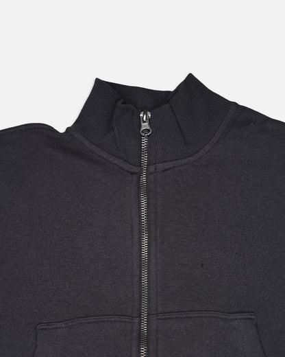 Women’s Charcoal Cropped High-Neck Zip-Up Jacket WJ-08