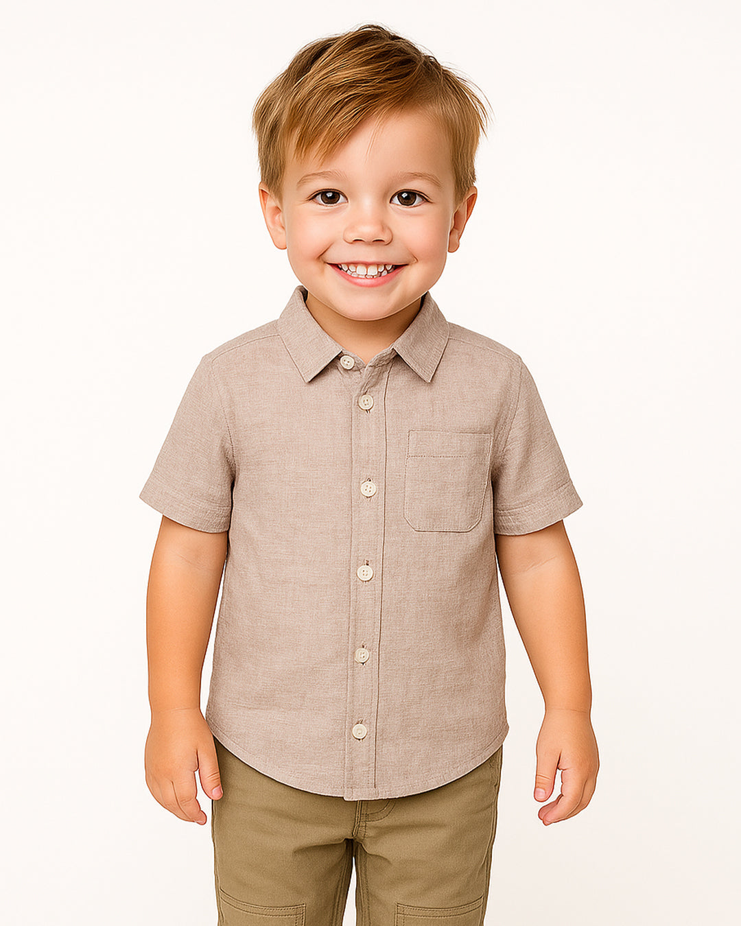 TILTY Branded Boy's Stone Beige Color Shirt Half Sleeves BS-05