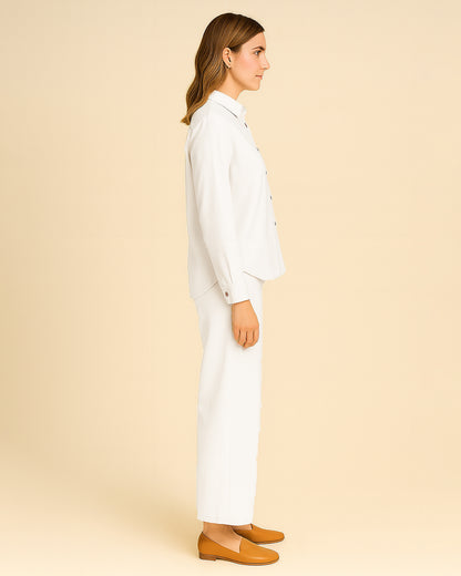 Spark Branded Women’s Premium Co-Ord Set - White WCS-16