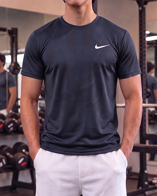 NIKK Navy Blue Dry Fit T-Shirt – Navy Blue MDT-20