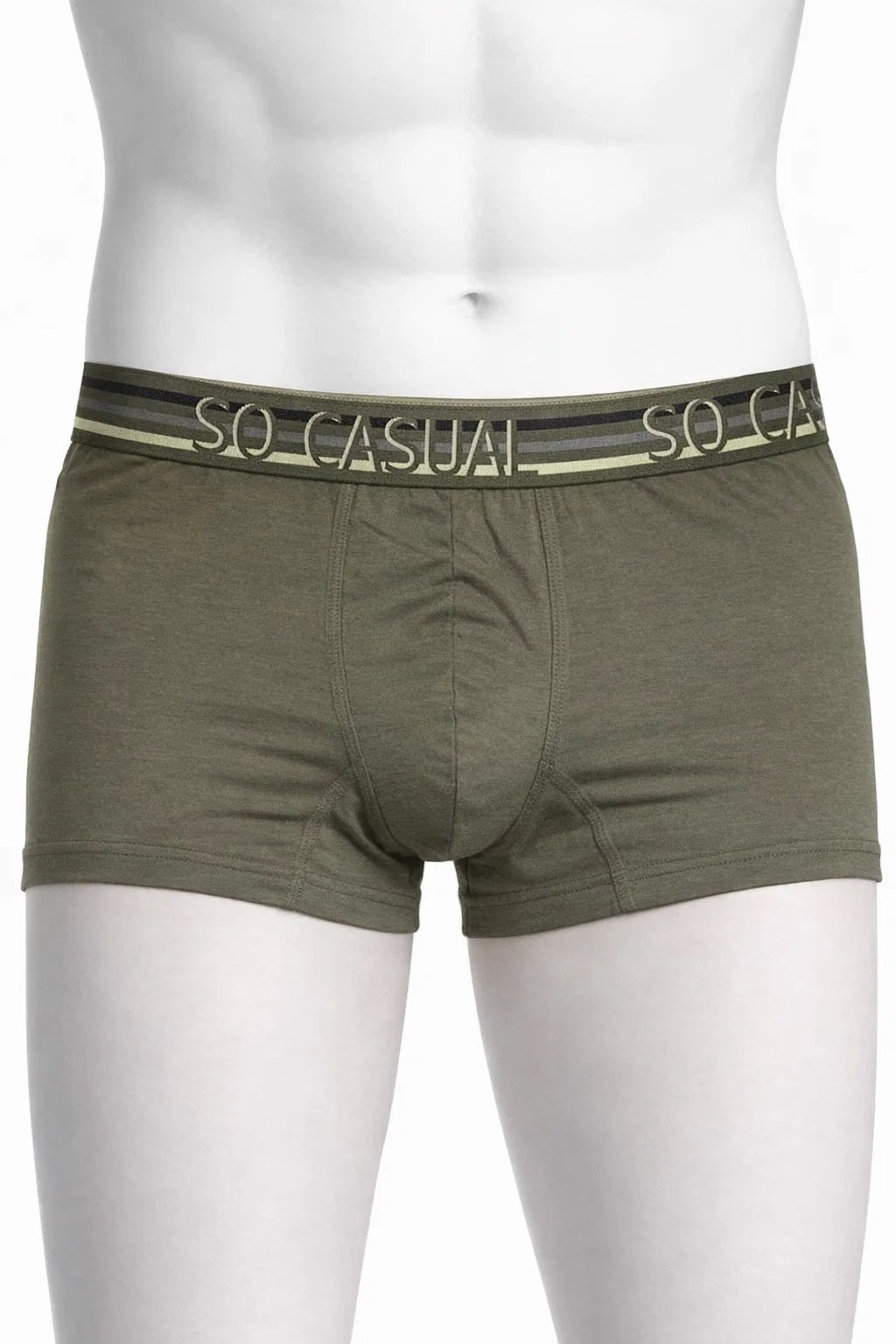 Branded So Casual Men’s Boxer Briefs – Olive Green BR-02