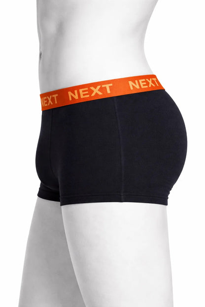 Branded NEXT Men’s Boxer Briefs – Black with Orange Waistband BR-04