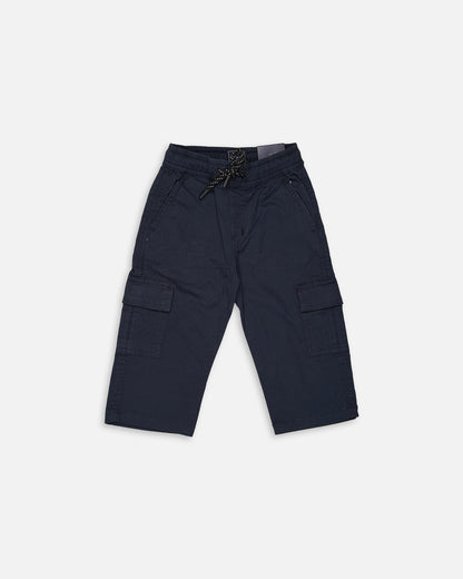 Kids Premium Navy Cargo Trousers – Unisex | Soft Cotton