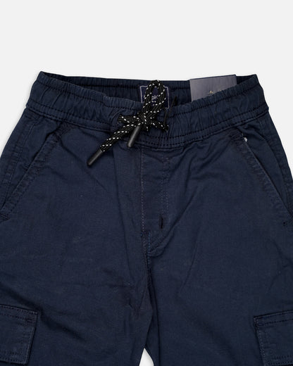 Kids Premium Navy Cargo Trousers – Unisex | Soft Cotton