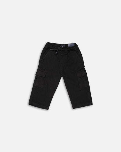 Kids Premium Black Cargo Trousers – Unisex | Soft Cotton Comfort