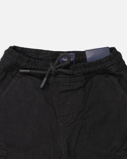 Kids Premium Black Cargo Trousers – Unisex | Soft Cotton Comfort