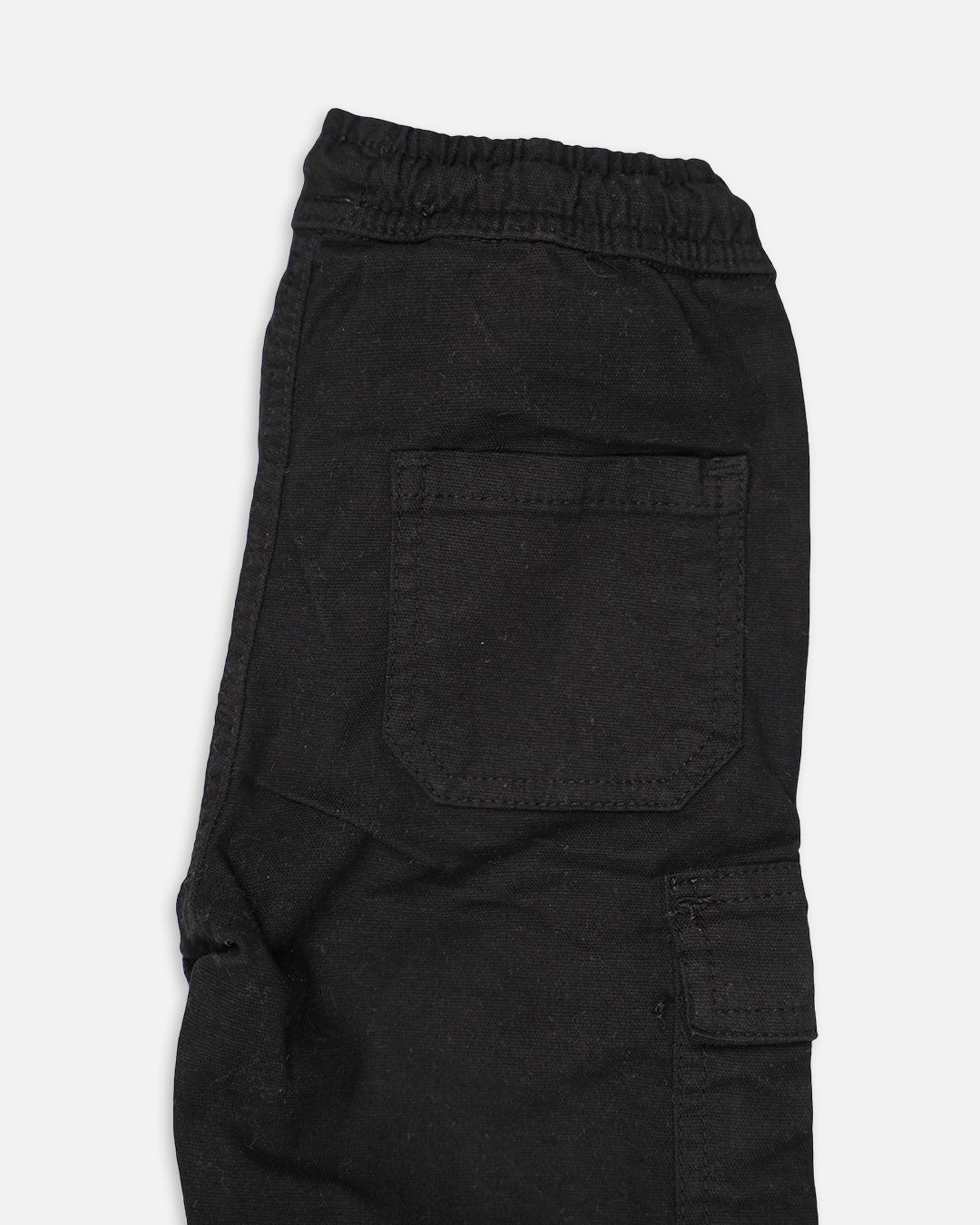 Kids Premium Black Cargo Trousers – Unisex | Soft Cotton Comfort