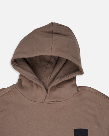 ZARRAA Branded Kids Ribbed Fleece Winter Hoodie – Mocha Brown KH-03