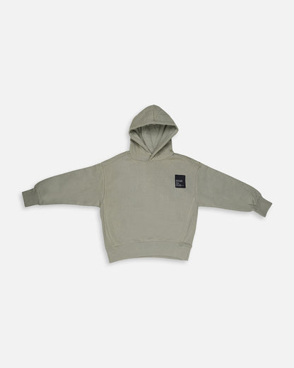 ZARRAA Kids Premium Winter Fleece Hoodie – Olive Green Branded KH-07