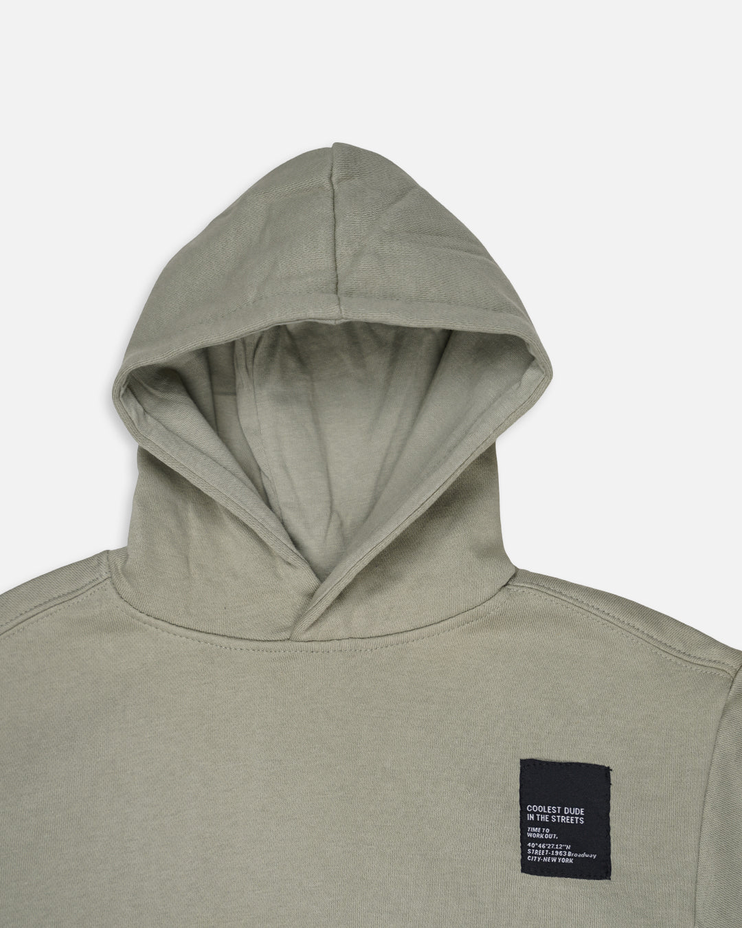 ZARRAA Kids Premium Winter Fleece Hoodie – Olive Green Branded KH-07