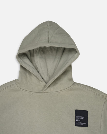 ZARRAA Kids Premium Winter Fleece Hoodie – Olive Green Branded KH-07