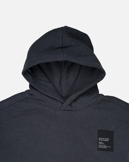 ZARRAA Branded Kids Premium Winter Fleece Hoodie – Charcoal Black KH-05