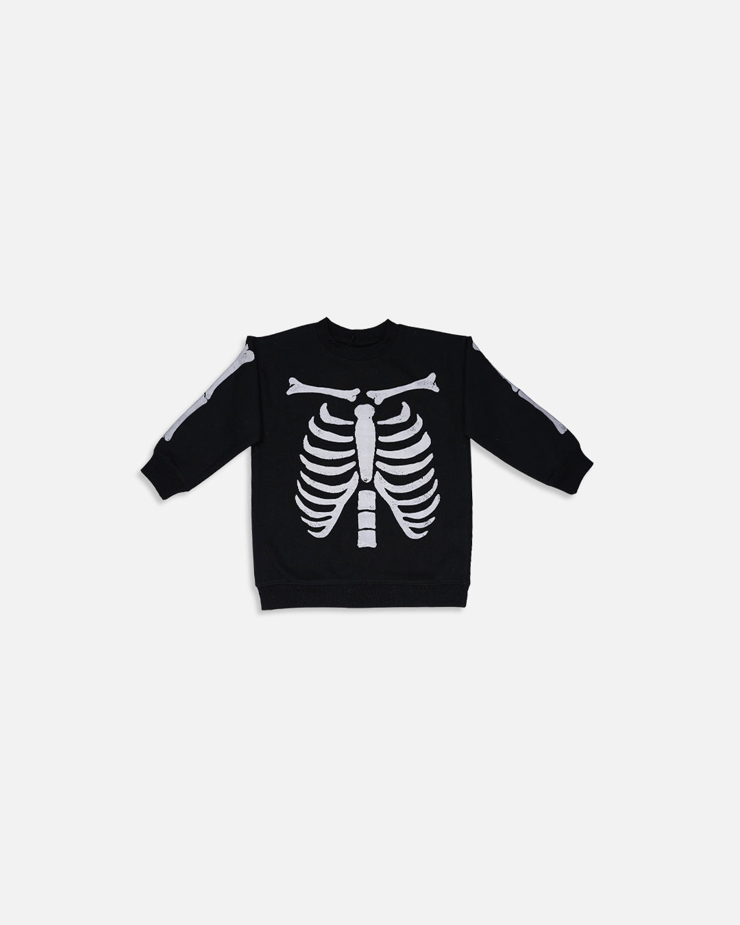 Leftees Branded Unisex Kids Glow Skeleton Sweatshirt – Black KSWT-04