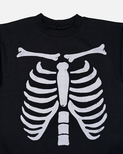 Leftees Branded Unisex Kids Glow Skeleton Sweatshirt – Black KSWT-04