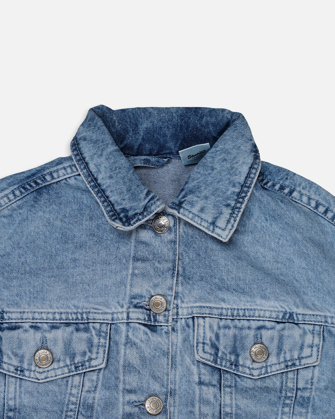 Branded Kids Unisex Classic Light-Wash Denim Jacket – Blue KUJ-02