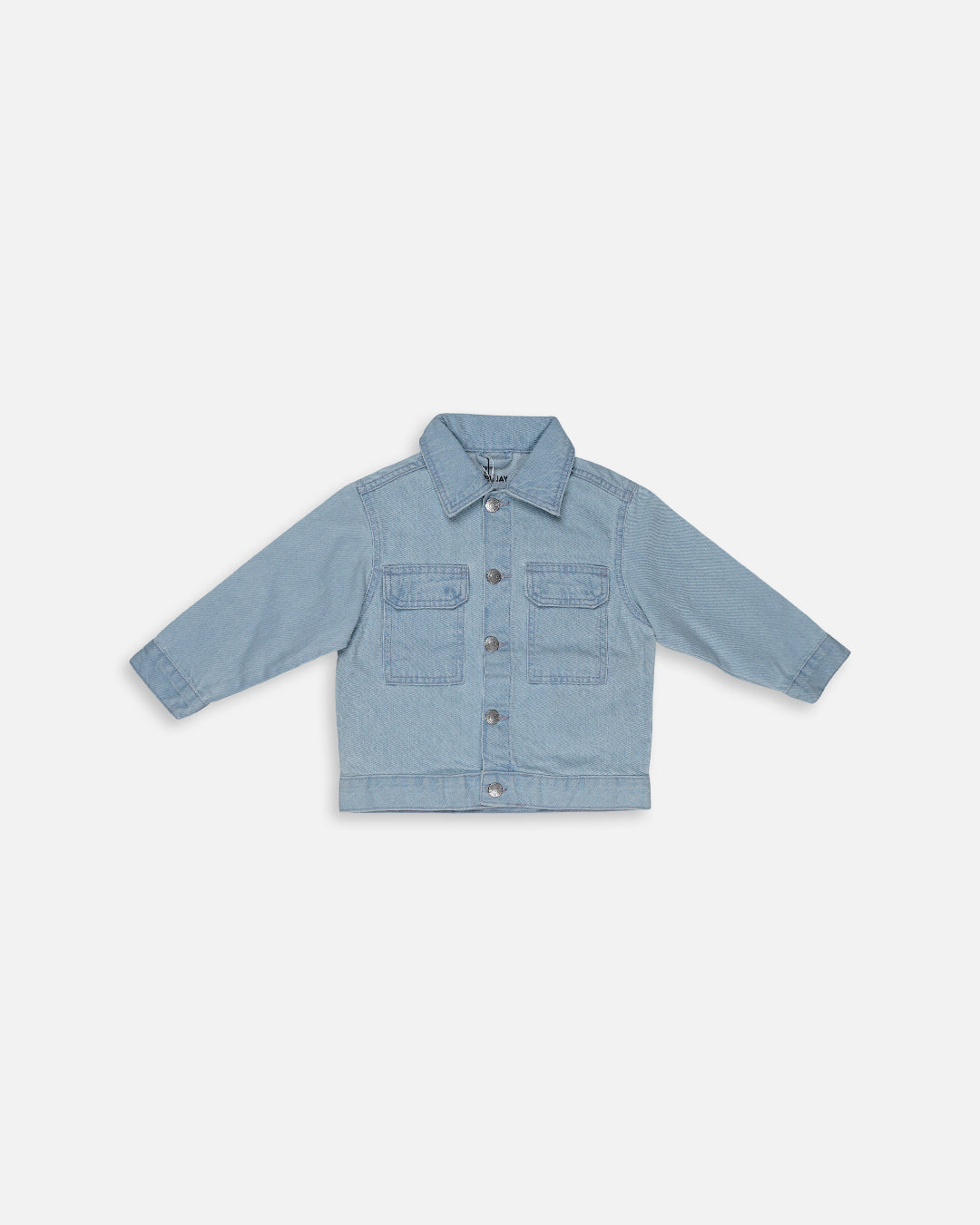 Branded Kids Unisex Light-Wash Classic Denim Jacket – Sky Blue KUJ-04