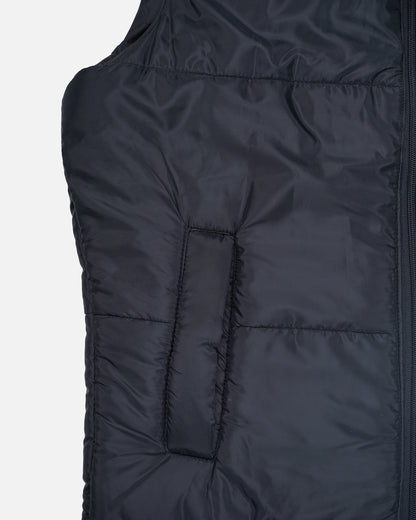Zelig Branded Men’s Black Puffer Sleeveless Jacket – Black MWJ-08