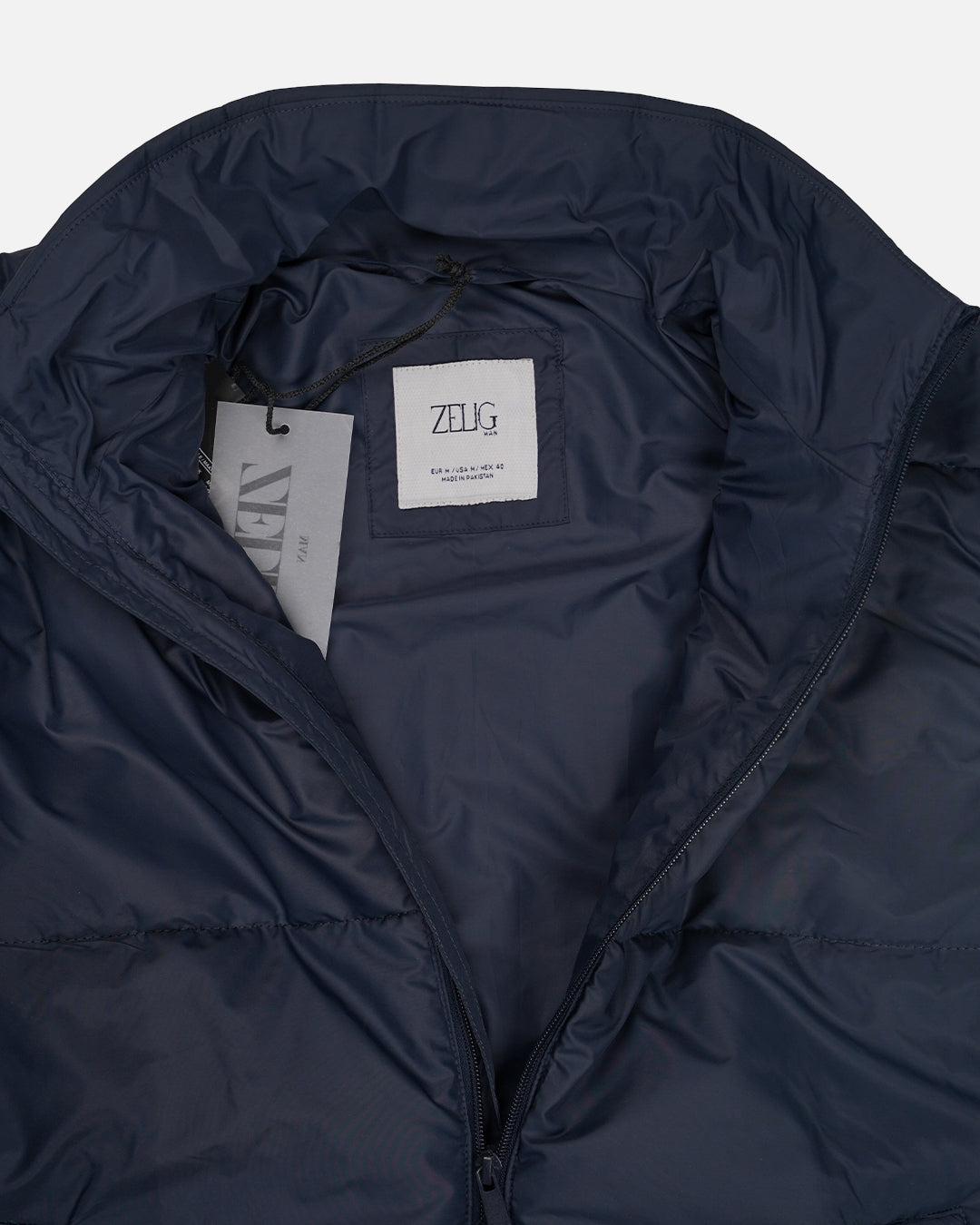 ZELIG Branded Men’s Premium Puffer Jacket – Navy Blue MWJ-07
