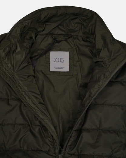 ZELIG Branded Men’s Premium Puffer Jacket – Green MWJ-05