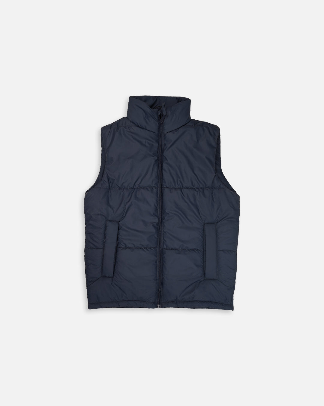 Zelig Branded Men’s Black Puffer Sleeveless Jacket – Navy Blue MWJ-10