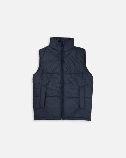 Zelig Branded Men’s Black Puffer Sleeveless Jacket – Navy Blue MWJ-10