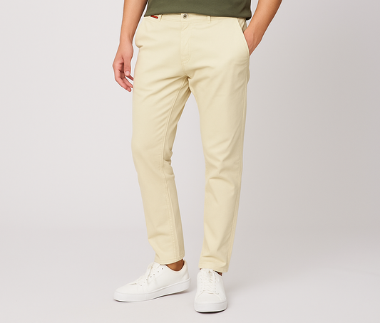 MLNN Branded Men's Slim Fit Chino Pant Light Brown Color MCP-09