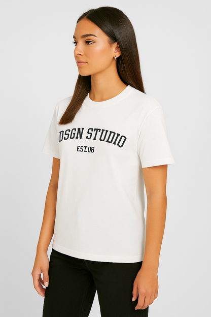 BOOH Branded Women’s Classic Logo T-Shirt – White WT-05