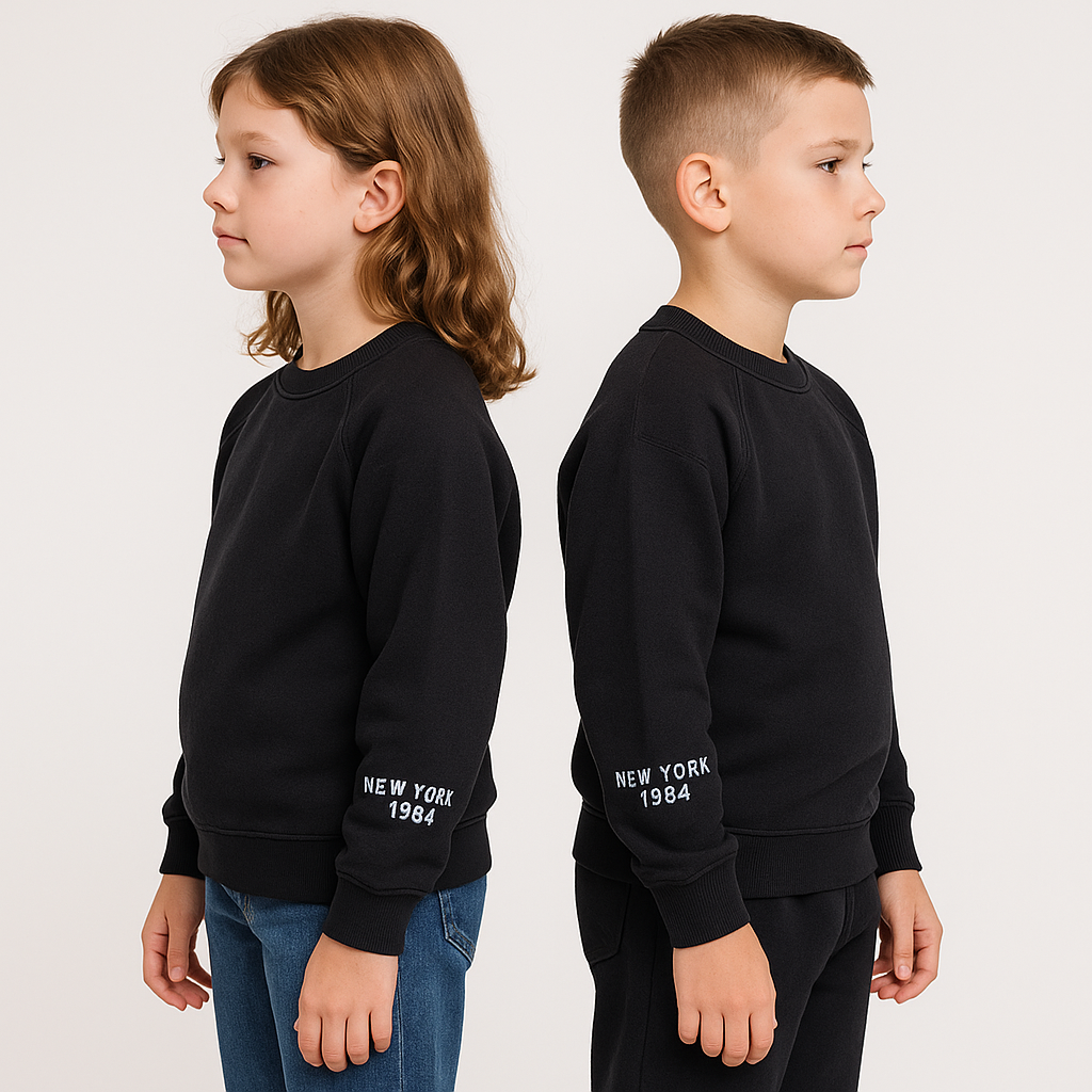 ZARRAA Branded Premium Kids Fleece Sweatshirt (Black) KSWT-01