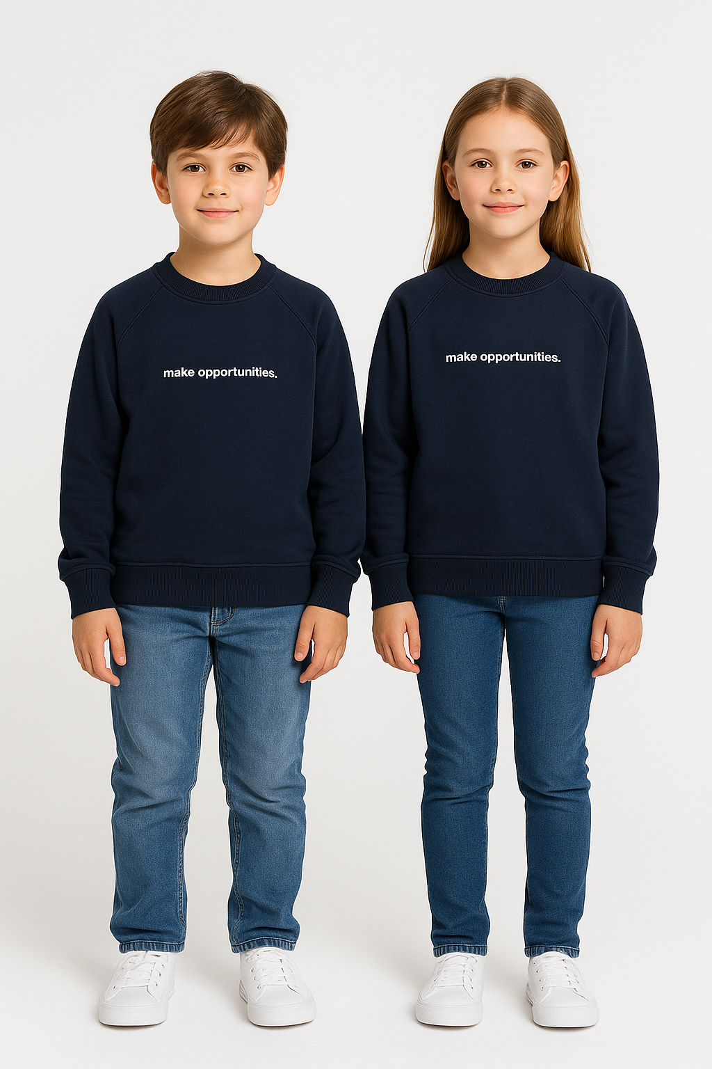 ZARRAA Premium Kids Fleece Sweatshirt (Navy) KSWT-02