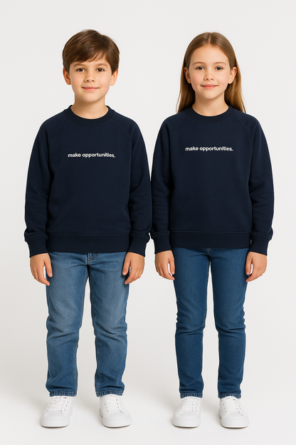 ZARRAA Premium Kids Fleece Sweatshirt (Navy) KSWT-02