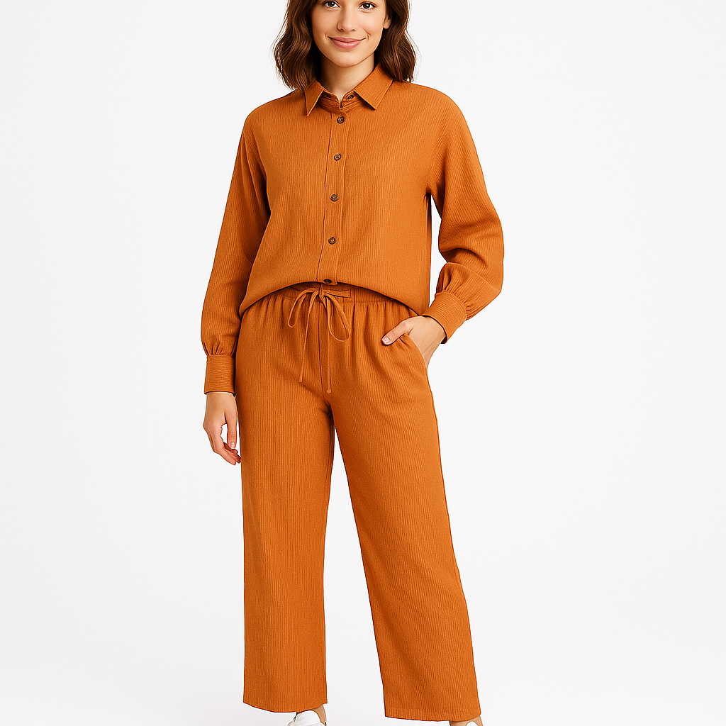 Spark Branded Women’s Premium Co-Ord Set - Mutard WCS-17