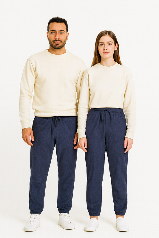 Branded Navy Blue Unisex Corduroy Jogger Trouser UT-21