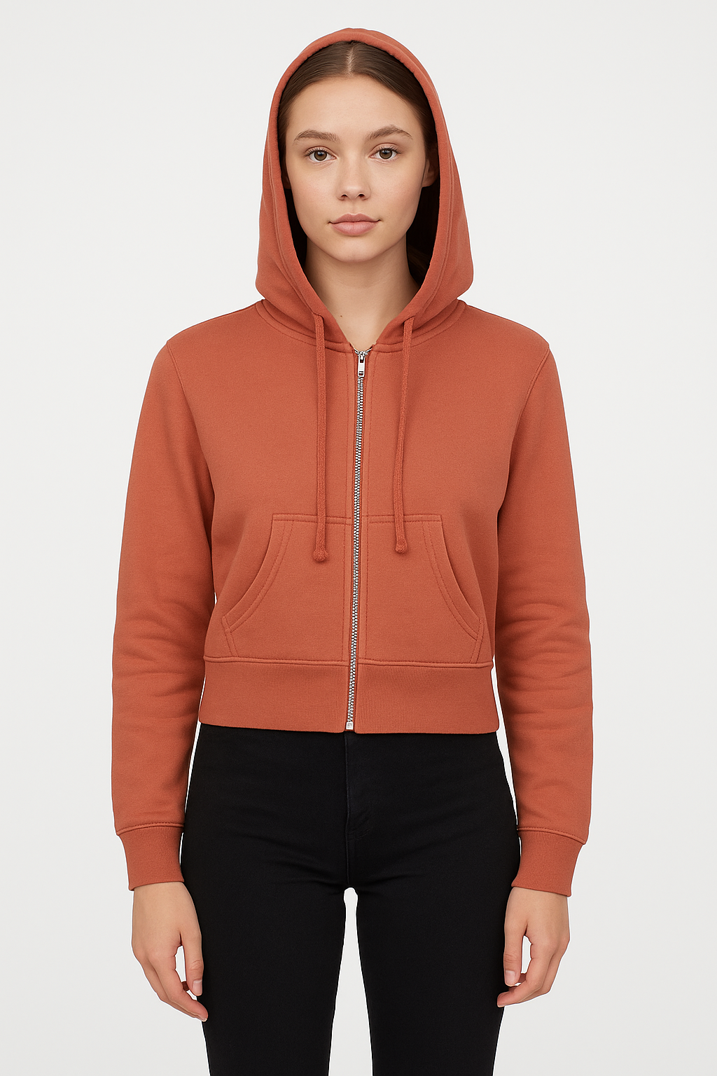 Branded Rusty Rose Women's Cropped Zip-Up Jacket WJ-01