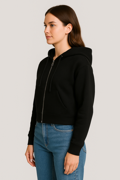 Branded Classic Black Zip-Up Jacket WJ-03